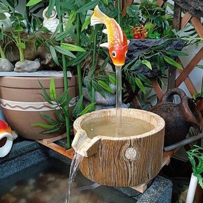 悬浮喷泉锦鲤水龙头悬空天壶流水循环水天外来财鱼缸鱼池水桶花盆