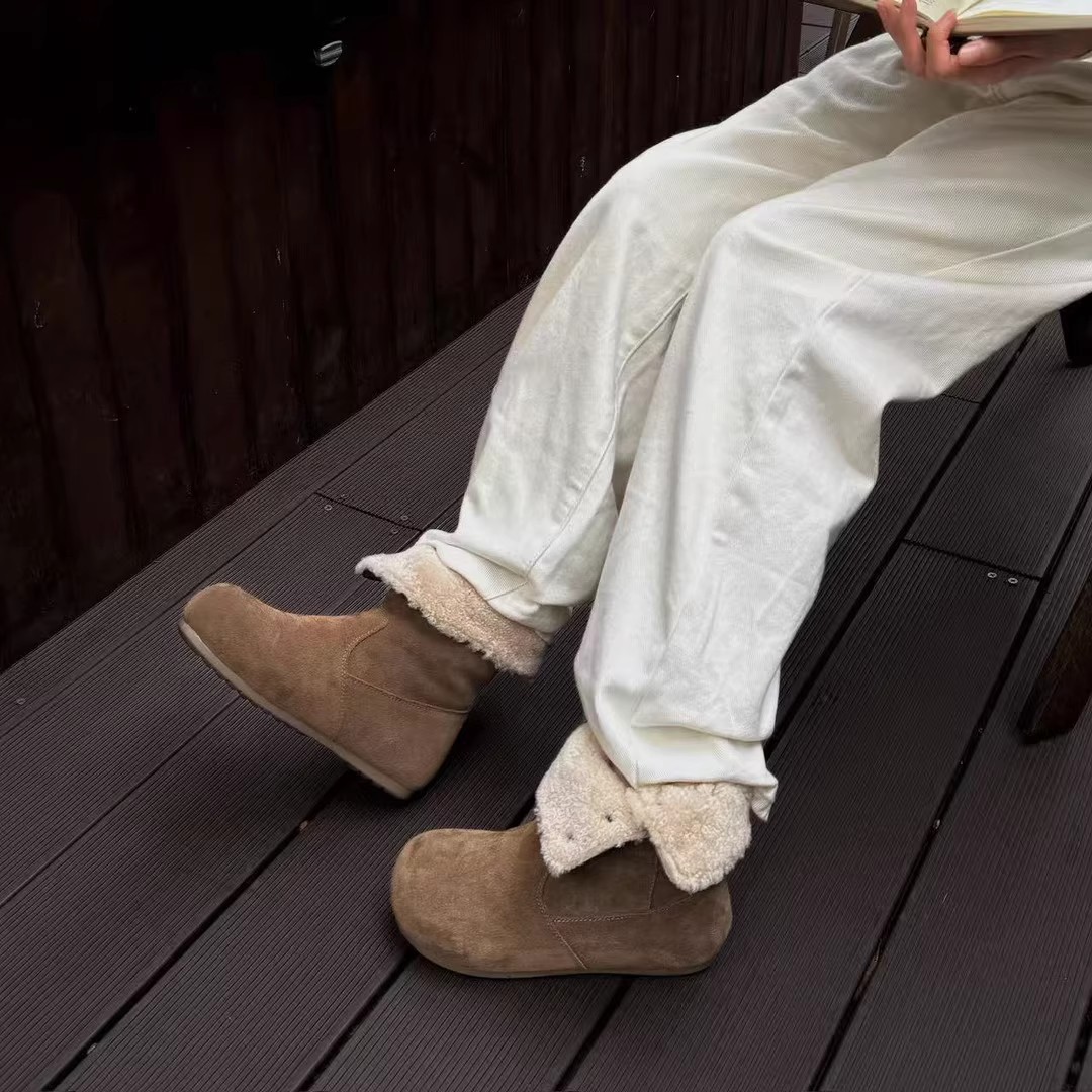 【羊皮毛一体】勃肯雪地靴女加绒