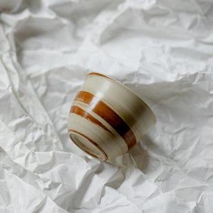 拓土侘寂风手工绞胎怀古杯创意复古陶瓷茶杯主人杯单个品茗杯泡茶