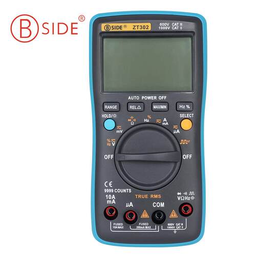 BSIDE新款ZT302真有效值数字万用表方波输出9000字大屏幕