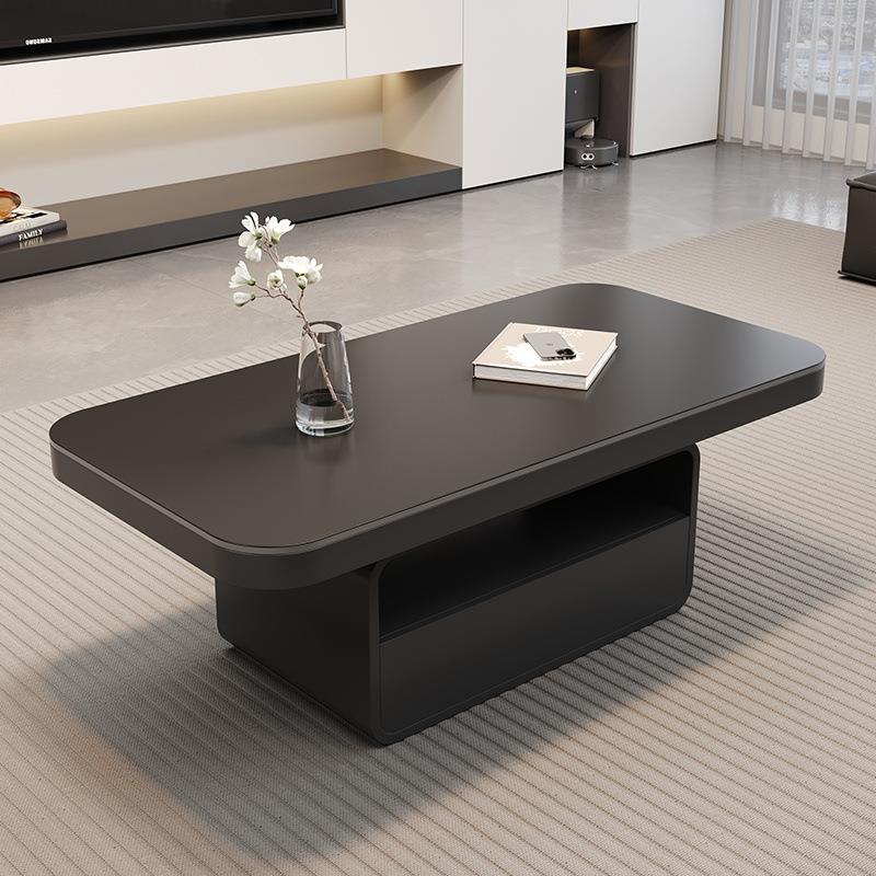 现代简约方形岩板茶几桌客厅家用大小户型轻奢设计师极简创意茶几