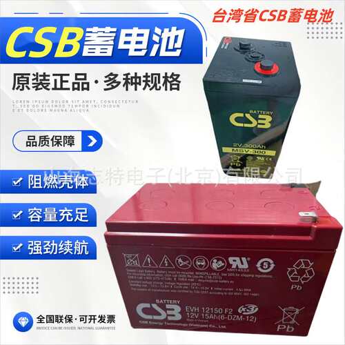 CSB蓄电池GP L12400长寿命UPS太阳能电池12V40AH CSB希世比蓄电池