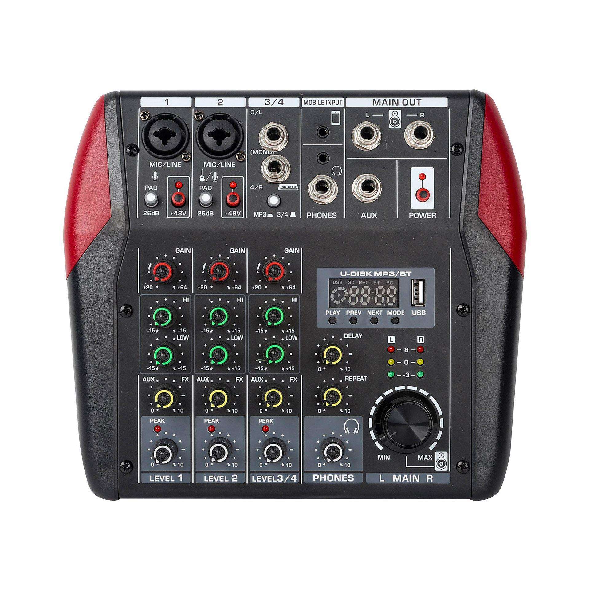 多功能小型直播专业调音台适用婚庆舞台演出家用KTV户外P-6.Q4