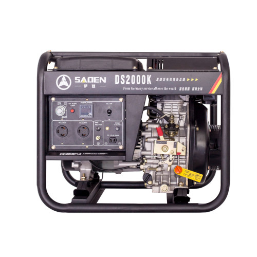 SADEN萨登2KW柴油发电机220V家用可携式小型2000瓦单相电启动