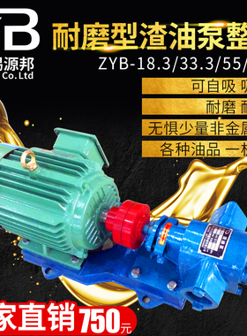 耐高温240ZYB-18.3/33.3/55/83.3自吸耐磨齿轮油泵抽渣油泵整机