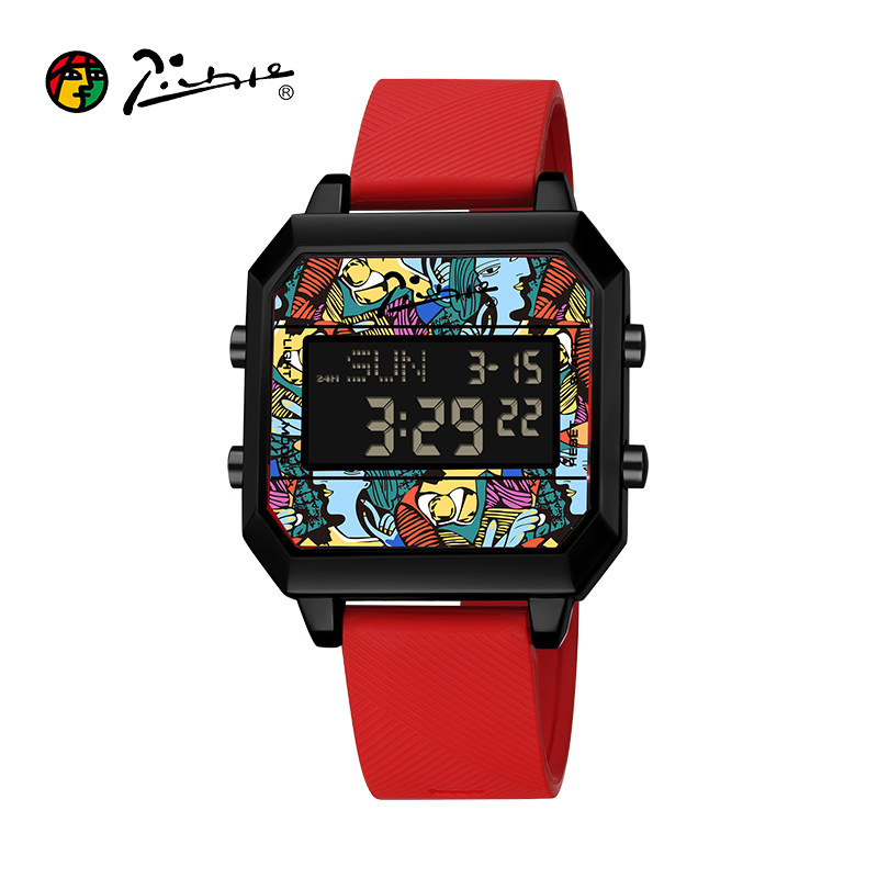 毕加索手表简约潮流方形手表男女款情侣一对多