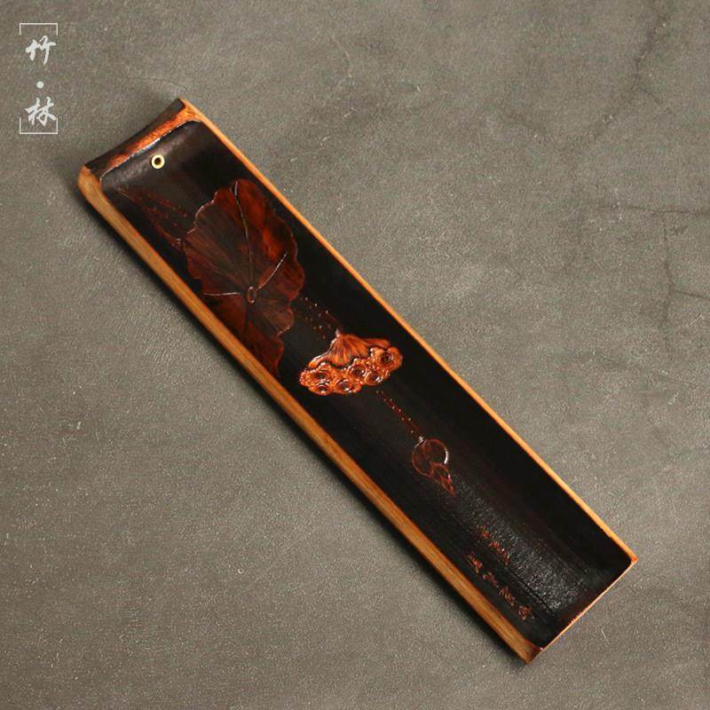 高品质手工雕刻天然广西老煤竹香插入底座竹雕竹香炉檀香道具,特色手工艺,竹编/竹雕,淘宝优惠券,粉丝福利购,淘宝优惠卷