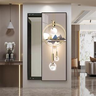 轻奢创意艺术隐形全身镜推拉隐藏镜子全身镜壁挂装饰画 画家用全