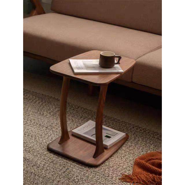 北美黑胡桃木边几简约全实木沙发边桌床边小桌子家用小茶几茶桌