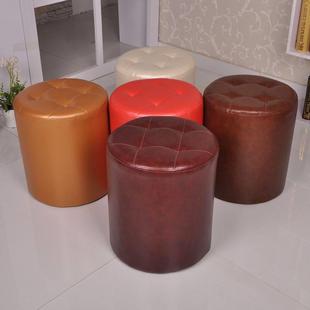 换鞋凳小凳子高矮沙发凳搁脚凳加高梳妆凳皮圆墩子屁蹲非储物脚踏