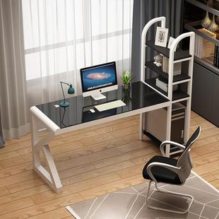 书桌书架组合一体简约电脑台式桌家用学生学习桌卧室办公写字桌子