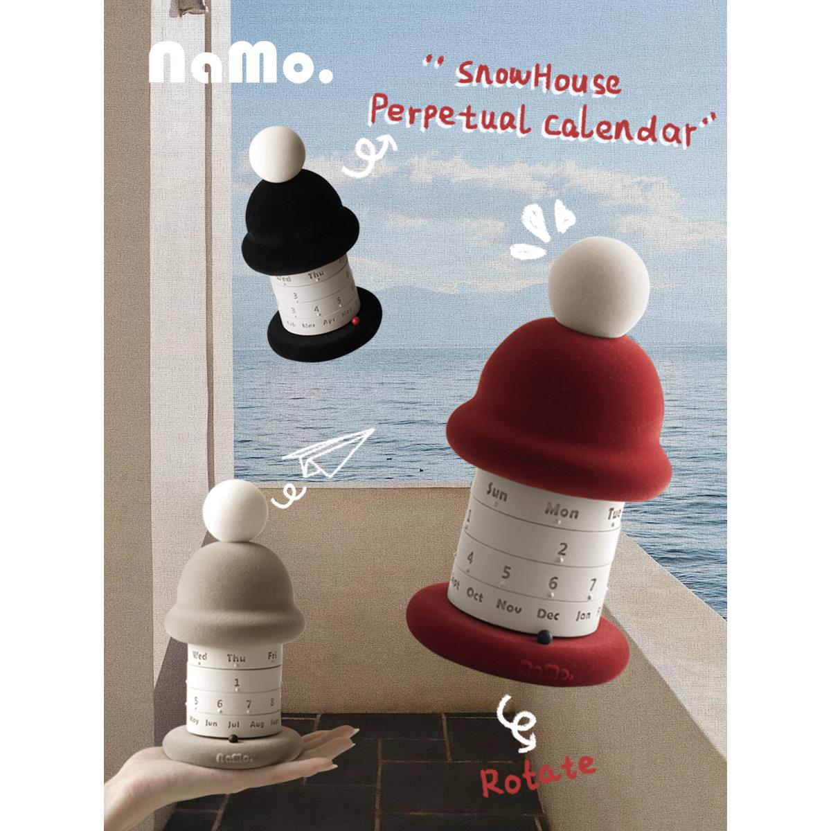 Namo【小雪屋】万年历书房书柜桌面创意饰品生日礼品小众高端