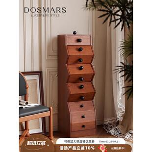 大司马法式复中古斗柜设计师客厅卧室靠墙储物柜极窄五斗柜收纳柜