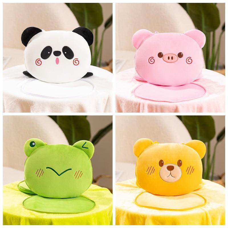 卡通熊猫抱枕被子两用二合一青蛙小猪毛毯车用车载汽车上靠枕午睡,居家布艺,抱枕被,淘宝优惠券,粉丝福利购,淘宝优惠卷