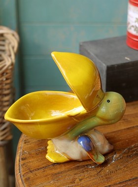 极速创意鹈鹕客厅酒柜房间卧室家居装饰品鞋柜摆设玄Y关钥匙收纳