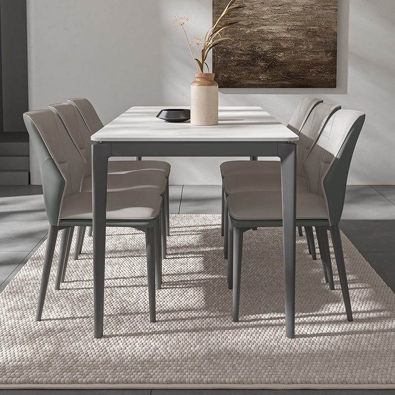 极速意式极简岩板餐桌椅现代简约小户型家用2023新款X德利丰岩板