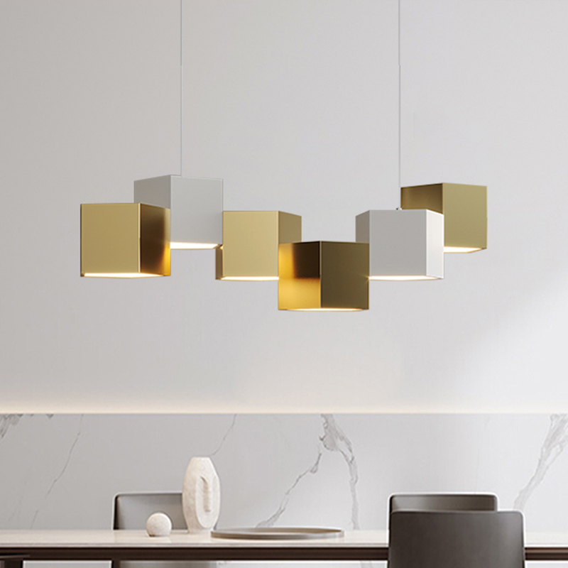 极速方形餐厅吊灯k北欧现代简约餐桌灯创意时尚艺术设计师款方盒