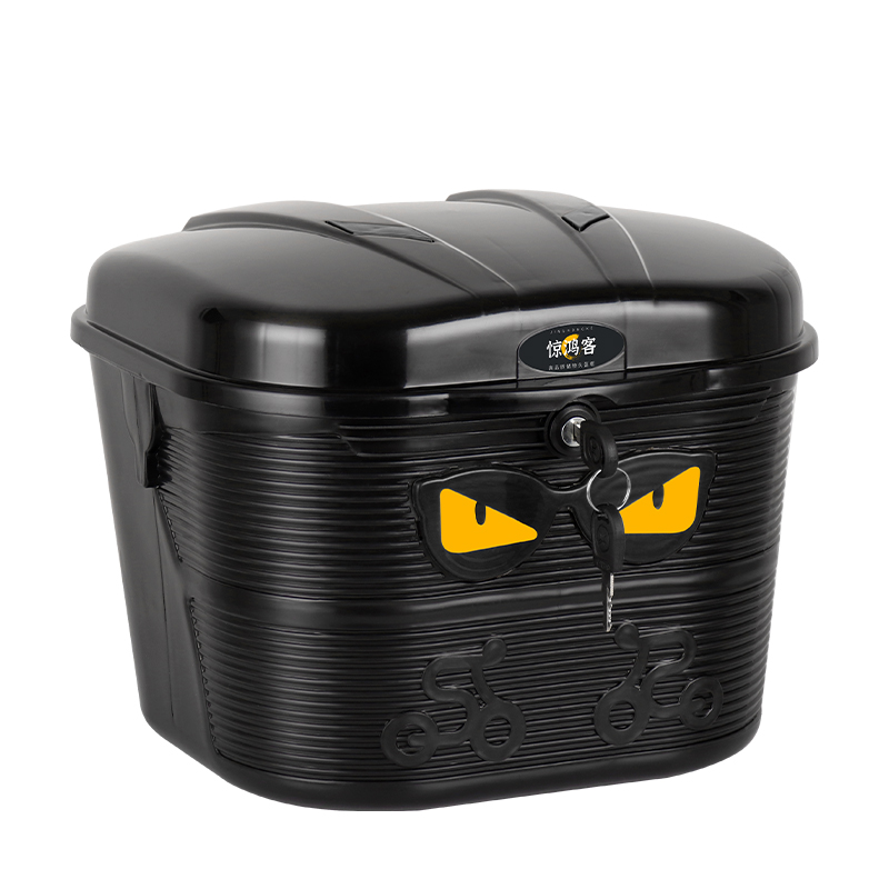 极速通用加厚电动车防盗头盔车筐带锁防雨电瓶车篮U大容量后座后