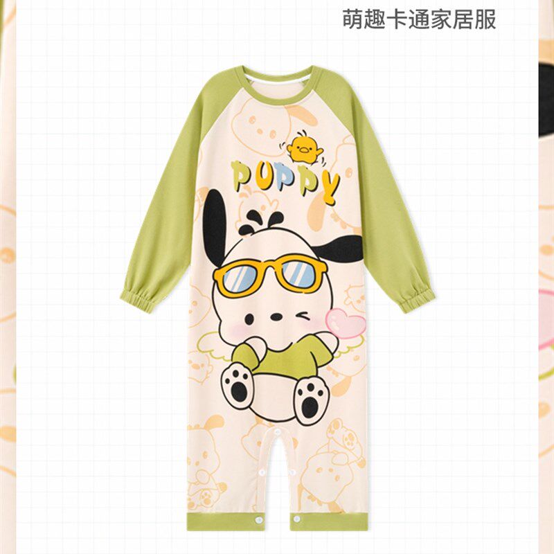 极速儿童连体睡衣女童秋季纯棉薄款空调防踢N连体衣女孩宝宝长袖