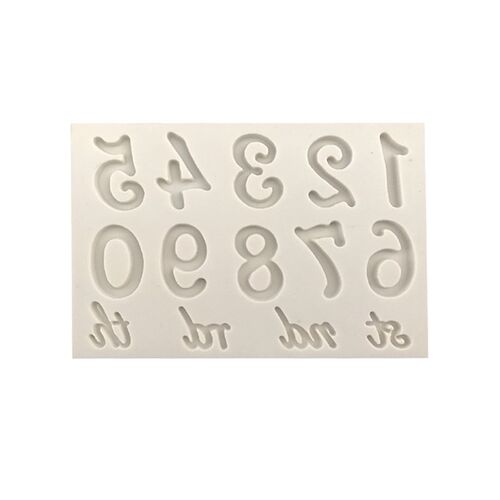 极速Aouke Molds Large Numvbers Silicone Mold 3D Fondant Mold