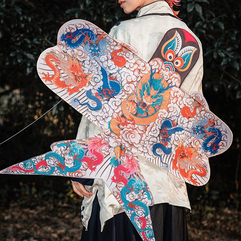 极速非遗c手工潍坊大小风筝摆件纸鸢diy材料包传统沙燕竹骨架