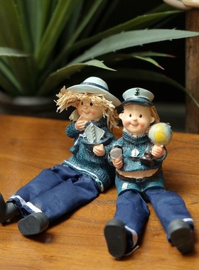 极速创意地中海树脂娃娃情人节送礼物室内桌面餐厅V橱窗家居装饰