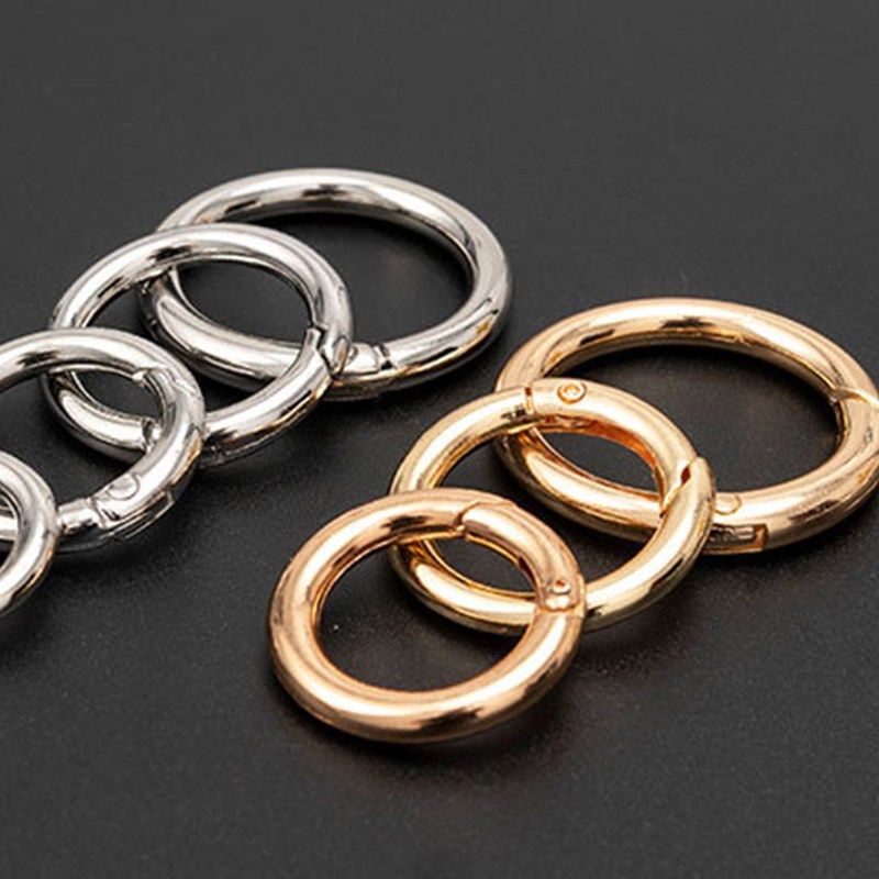 极速10pcs Metal O Ring Spring Clasps for DIY JewelryX Openab