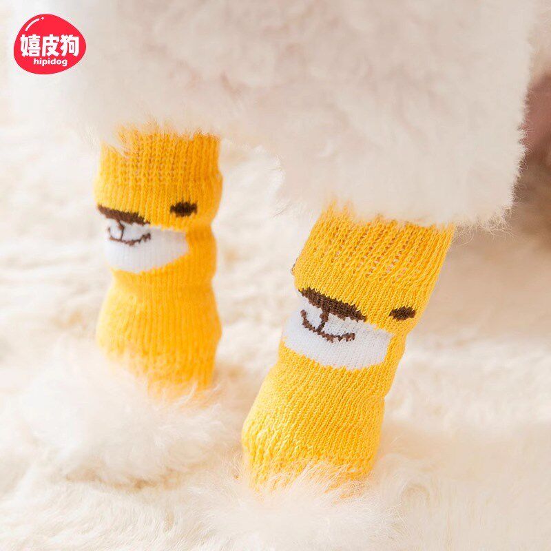 新品狗狗关节保护套泰迪宠物袜子护膝猫咪小M猫猫防抓爪套脚套防