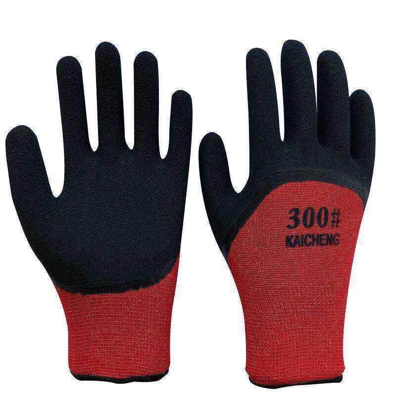 极速手套劳保浸胶耐磨薄款工作大号D加厚发泡带胶防滑防护男女作