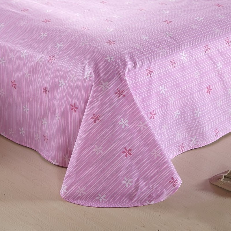 极速全棉斜c纹四件套公主床品简约床上用品被套婚庆4件套缤纷花朵