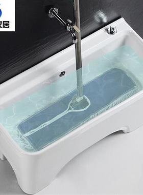 极速长方a形高脚家用大号拖把池阳台陶瓷墩布池洗地盆拖布池60708