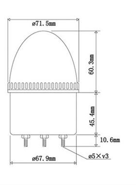 极速小型警示灯报警i闪烁灯LTE-2071J声光警报器220v24v12v110v频