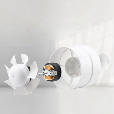 极速Duct Fan 100mm Exhaust Fan - with Overrun - QuiWet Inlin