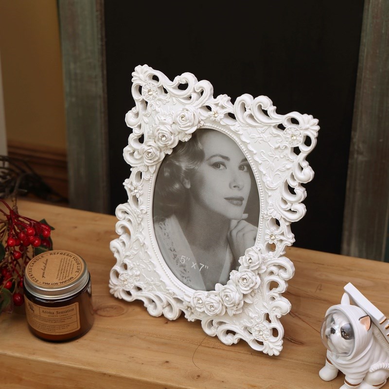 极速树脂镂空经典纯白色q玫瑰之约装饰像框欧式结婚纱照相框床头