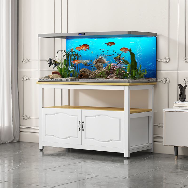 速发鱼缸柜子底柜金属客厅欧式置物架小型水族箱铁艺鱼缸底座架子
