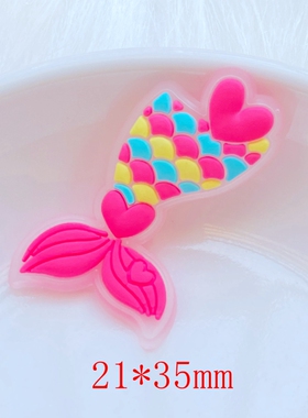 极速10Pcs New Ckute Mermaid Tail Rainbow Series PVC Flexible