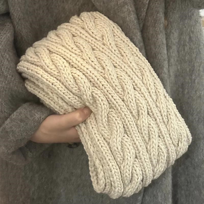 极速围巾手工diy毛线编织材料包送女生男朋友R礼物手织粗线情人牛