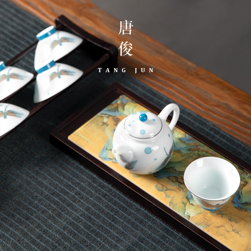 极速唐俊 斗笠杯6个带杯架茶杯架子茶具架收纳晾杯W套装沥水茶道