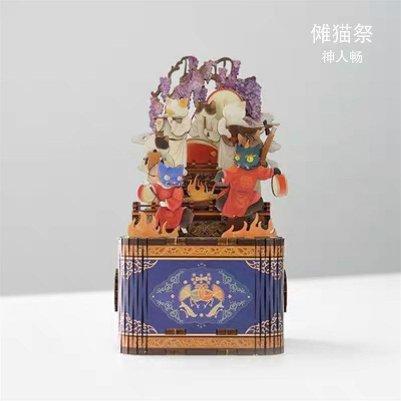 极速轻音回c旋八音盒木梦唐画猫霓裳羽衣DIY音乐盒女小朋友生日礼
