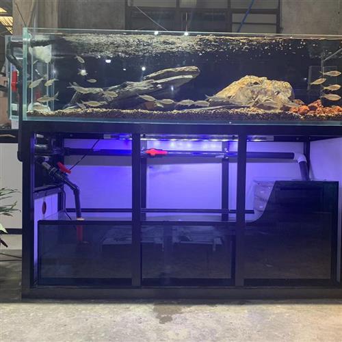速发水草溪流缸水族箱底滤客厅超白玻璃兰寿揹包侧溢流生态鱼缸不