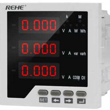 极速厂销三相多功能数显表9v696分屏数码电表电力仪表测量电流电