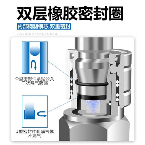 极速303不锈钢快速接头气管接头公母自锁气动接头软管.空压机气泵