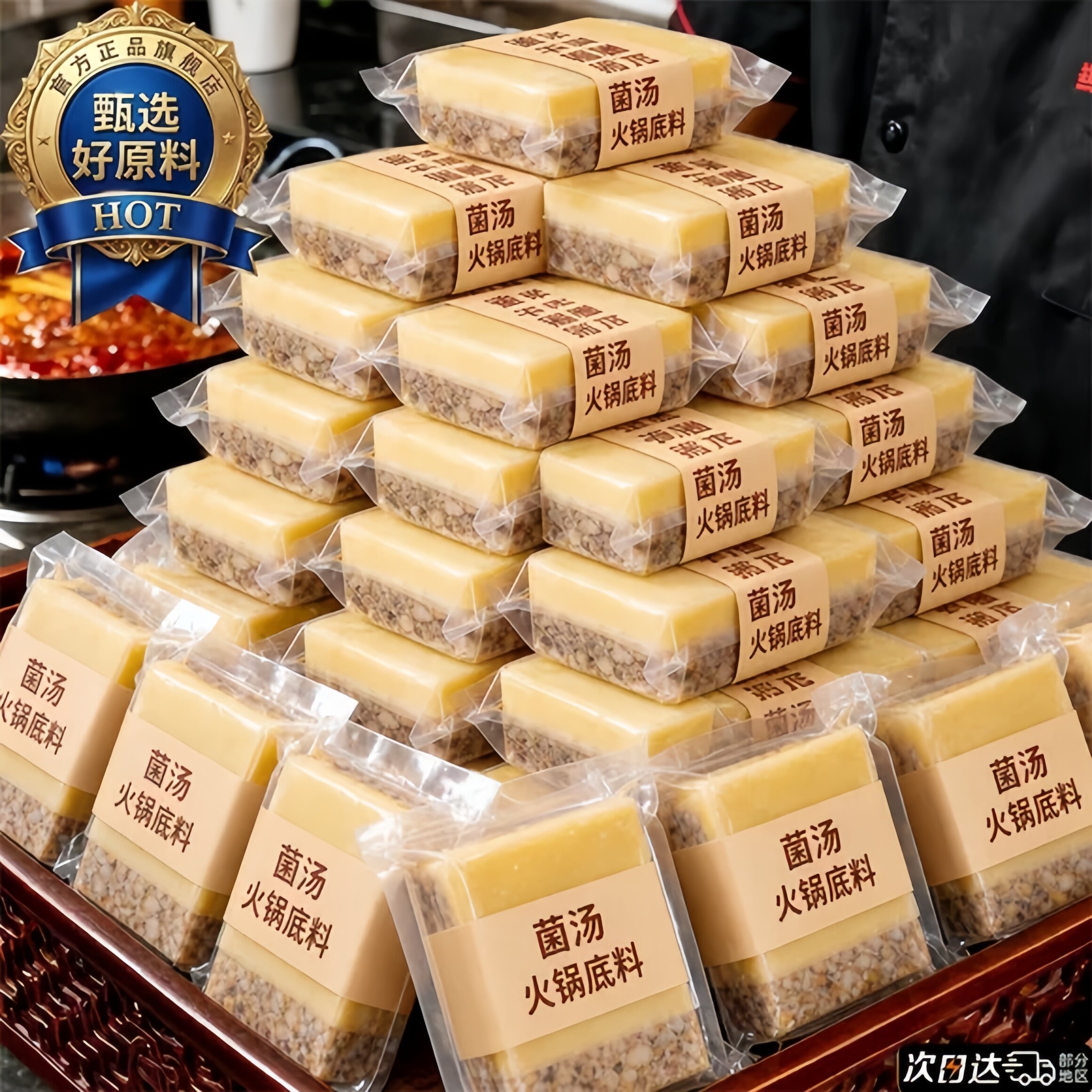 重庆火锅底料菌汤牛油香辣青花椒图片
