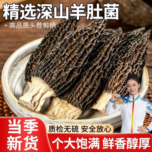 云南野生无硫羊肚菌干货煲汤挂面