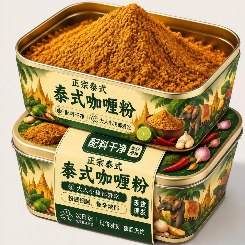 正宗泰式咖喱粉官方旗舰店儿童配料干净通用咖喱牛肉炒饭调味料