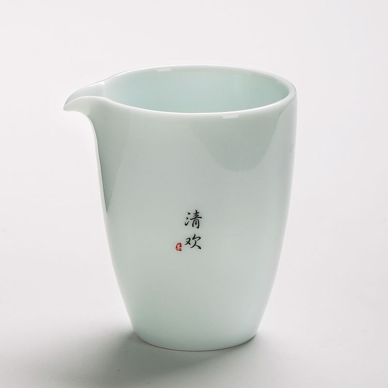 速发影青青瓷公道杯陶瓷茶海简约家用分茶器功夫茶具配件公平杯