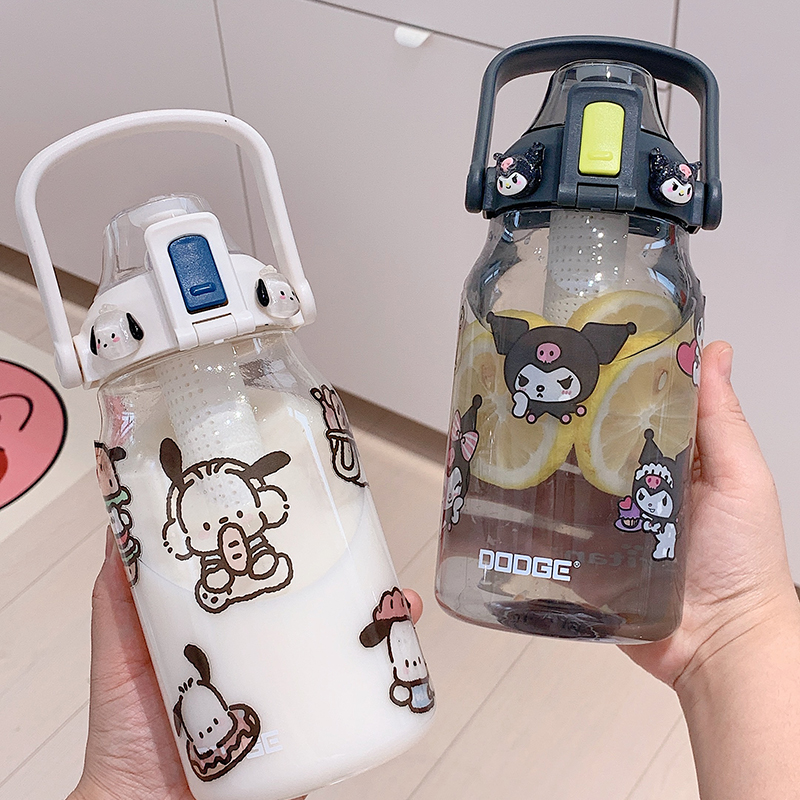 速发可爱大提量水壶行带茶隔锁扣手容随背杯学生水杯运动