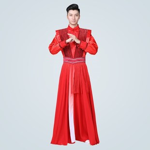 速发装 晚古典舞蹈演出服春春海伴舞舞成人舞男台表演服装