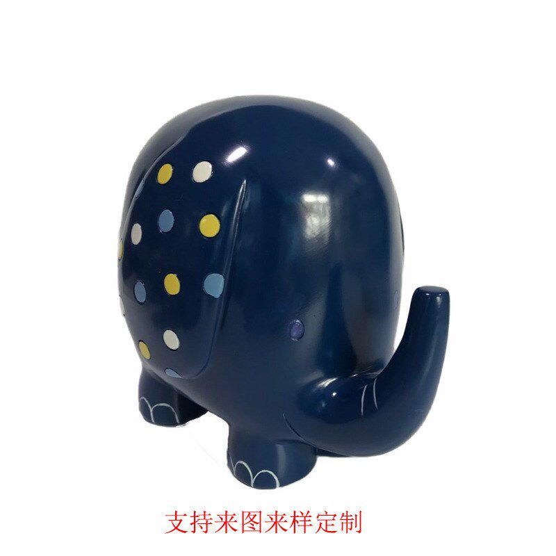 速发树脂工艺品件家象创意大 存钱罐动物储蓄罐家居桌面摆厂