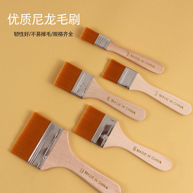 速发尼龙软毛小板笔刷子油画清洁工业用涂料乳胶油漆除尘美术手绘